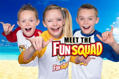 The fun squad - Dec 9, 2023 · He appears in the viral "Kids Fun TV - Come Join The Fun Squad" music video which has been viewed in excess of 148 million times. In 2021, he broke his wrist on his birthday. He has promoted his family's channel merchandise on social media. Family Life. He appears in content alongside his siblings Jazzy Skye and Kade Skye. His …